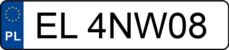 Numer rejestracyjny EL 4NW08 posiada JEEP Wrangler Unlimited JL MR`19 E6d - EL4NW08