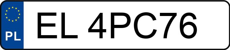 Numer rejestracyjny EL 4PC76 posiada KIA Sportage 1.6 CRDi MR`19 E6d M - EL4PC76