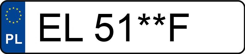 Numer rejestracyjny EL 5142F posiada TOYOTA Camry MR`01 E3 Camry MR`01 E3 - EL51**F