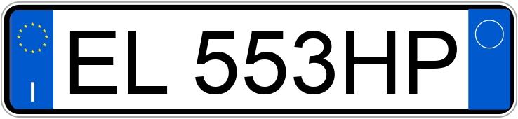 Numer rejestracyjny EL553HP posiada AUDI A1-S1