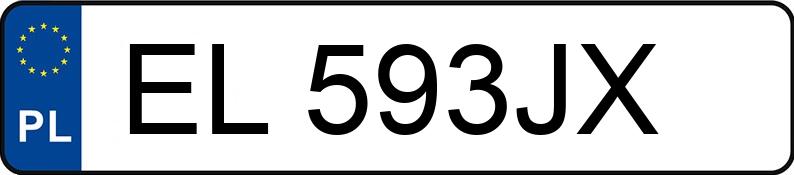 Numer rejestracyjny EL 593JX posiada BMW 320 - EL593JX