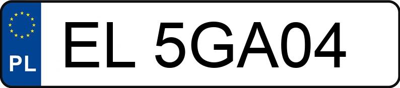 Numer rejestracyjny EL 5GA04 posiada SEAT LEON - EL5GA04 Numer rejestracyjny EL 5GA04 posiada SEAT LEON - EL5GA04