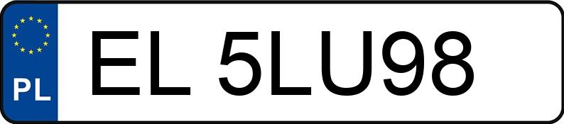 Numer rejestracyjny EL 5LU98 posiada MERCEDES-BENZ S 320 CDI MR`02 E3 220 S 320 CDI MR`02 E3 220 - EL5LU98