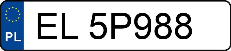 Numer rejestracyjny EL 5P988 posiada VOLKSWAGEN Passat GP 1.9 TDI MR`00 E3 Basis - EL5P988 Numer rejestracyjny EL 5P988 posiada VOLKSWAGEN Passat GP 1.9 TDI MR`00 E3 Basis - EL5P988