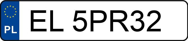 Numer rejestracyjny EL 5PR32 posiada SKODA Octavia IV 2.0 TSI MR`25 E6d RS - EL5PR32