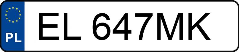 Numer rejestracyjny EL 647MK posiada BMW 316 - EL647MK