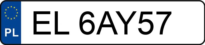 Numer rejestracyjny EL 6AY57 posiada BMW 320I - EL6AY57