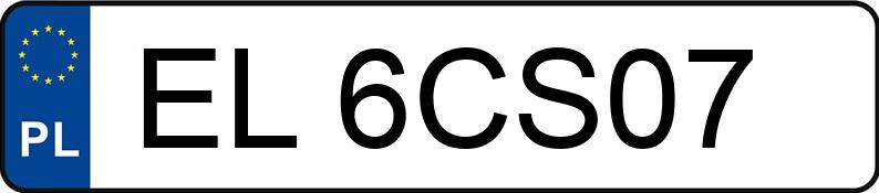 Numer rejestracyjny EL 6CS07 posiada BMW 320 Touring Diesel DPF MR`06 E5 E91 Edition Fleet - EL6CS07