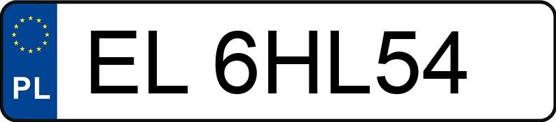 Numer rejestracyjny EL 6HL54 posiada BMW 316D - EL6HL54