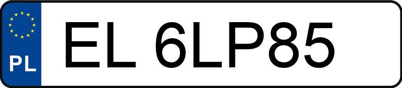 Numer rejestracyjny EL 6LP85 posiada VAN-HOOL Astromega E6 24.5t TDX27 - EL6LP85