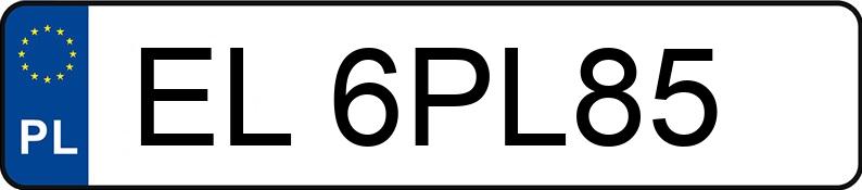 Numer rejestracyjny EL 6PL85 posiada HONDA Jazz 1.4i MR`02 E3 S - EL6PL85