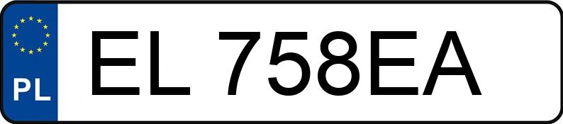 Numer rejestracyjny EL 758EA posiada VOLKSWAGEN GOLF - EL758EA