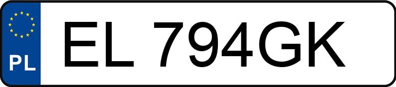 Numer rejestracyjny EL 794GK posiada MAZDA 626 2.0i Kat. MR`00 626 2.0i Kat. MR`00 - EL794GK