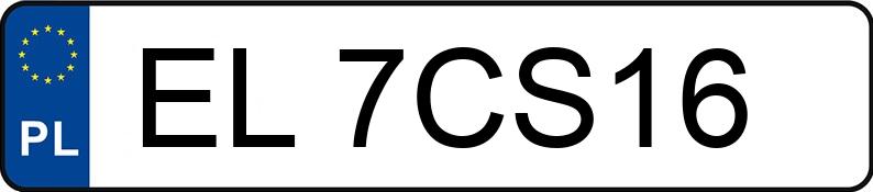 Numer rejestracyjny EL 7CS16 posiada DAEWOO Kalos 1.4 16V Kat. MR`02 E3 SX - EL7CS16