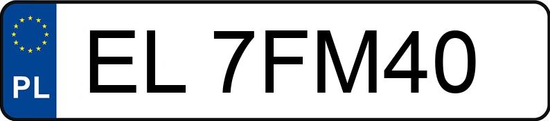 Numer rejestracyjny EL 7FM40 posiada MERCEDES-BENZ C 180 MR`14 E6 205 C 180 MR`14 E6 205 - EL7FM40