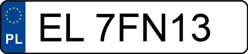 Numer rejestracyjny EL 7FN13 posiada VOLKSWAGEN Passat B8 2.0 TSI MR`15 E6 Highline DSG - EL7FN13