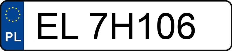 Numer rejestracyjny EL 7H106 posiada SUZUKI SX4 - EL7H106