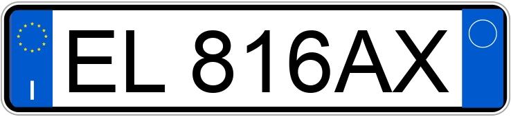 Numer rejestracyjny EL816AX posiada LANCIA Delta