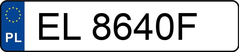 Numer rejestracyjny EL 8640F posiada FIAT 126 - EL8640F