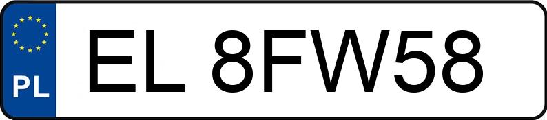 Numer rejestracyjny EL 8FW58 posiada TOYOTA COROLLA VERSO - EL8FW58