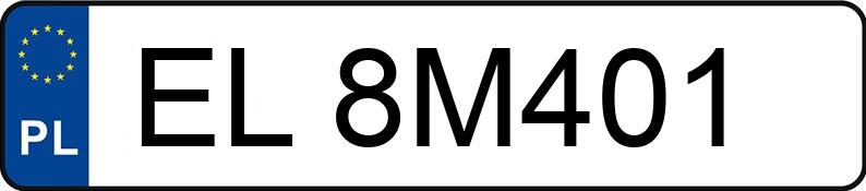Numer rejestracyjny EL 8M401 posiada MAZDA 6 - EL8M401