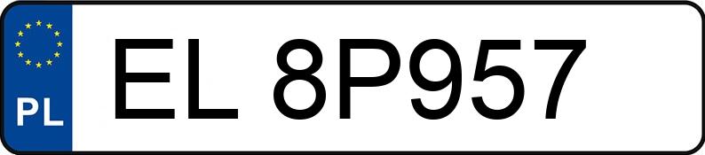 Numer rejestracyjny EL 8P957 posiada VOLKSWAGEN T-ROC - EL8P957