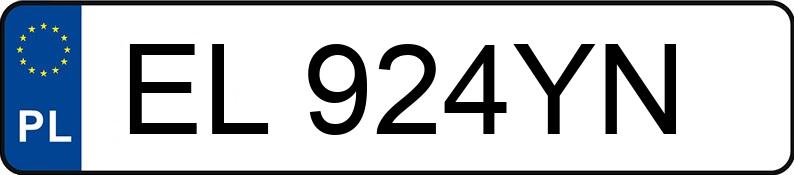 Numer rejestracyjny EL 924YN posiada PORSCHE CAYENNE 3,2 KAT - EL924YN
