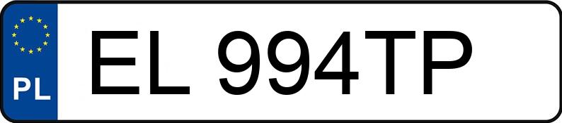 Numer rejestracyjny EL 994TP posiada CITROEN C4 G.Picasso 1.6 HDI MR`06 E5 SX Pack - EL994TP