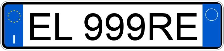 Numer rejestracyjny EL999RE posiada PEUGEOT 107