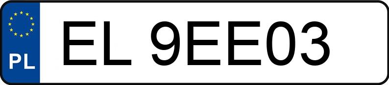 Numer rejestracyjny EL 9EE03 posiada OPEL ASTRA - EL9EE03