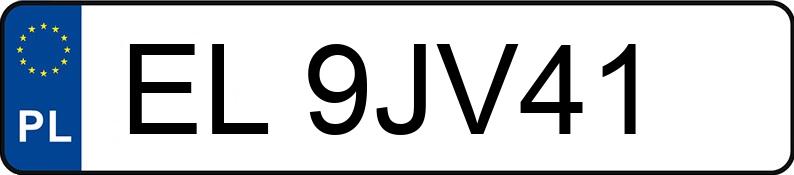 Numer rejestracyjny EL9JV41 posiada  
