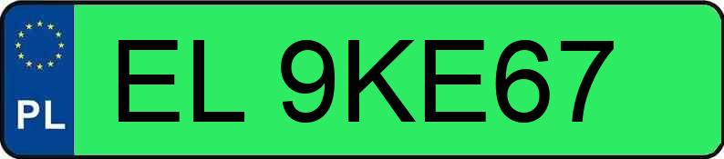 Numer rejestracyjny EL 9KE67 posiada TESLA - EL9KE67 Numer rejestracyjny EL 9KE67 posiada TESLA - EL9KE67
