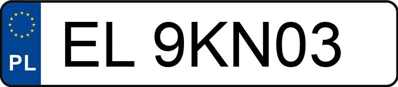 Numer rejestracyjny EL 9KN03 posiada MITSUBISHI OUTLANDER - EL9KN03