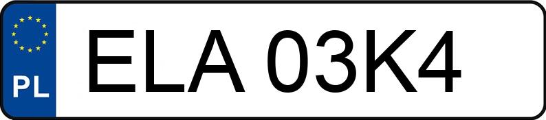Numer rejestracyjny ELA 03K4 posiada FIAT MAREA - ELA03K4 Numer rejestracyjny ELA 03K4 posiada FIAT MAREA - ELA03K4