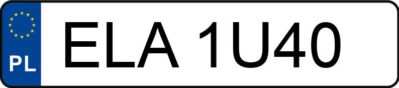 Numer rejestracyjny ELA 1U40 posiada BMW 316 - ELA1U40