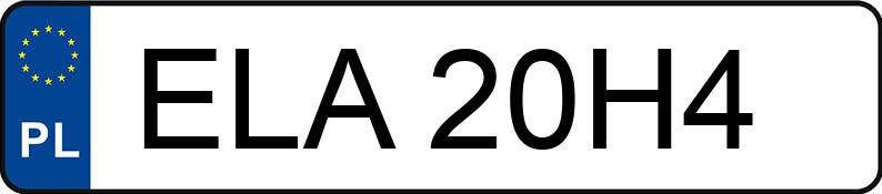 Numer rejestracyjny ELA 20H4 posiada OPEL ASTRA-G-CC - ELA20H4
