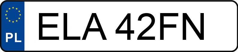 Numer rejestracyjny ELA 42FN posiada OPEL ASTRA 1.8 KAT - ELA42FN