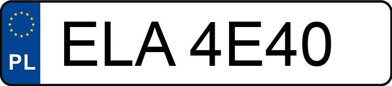 Numer rejestracyjny ELA 4E40 posiada BMW 320 - ELA4E40 Numer rejestracyjny ELA 4E40 posiada BMW 320 - ELA4E40