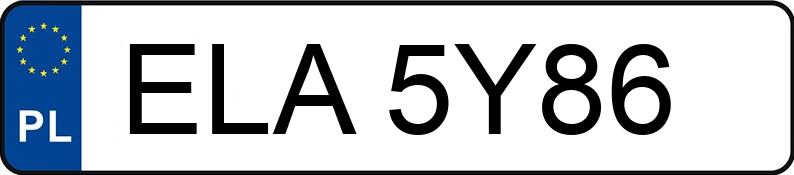 Numer rejestracyjny ELA 5Y86 posiada BMW 318 I - ELA5Y86