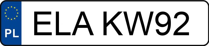 Numer rejestracyjny ELA KW92 posiada AUDI A6 - ELAKW92 Numer rejestracyjny ELA KW92 posiada AUDI A6 - ELAKW92