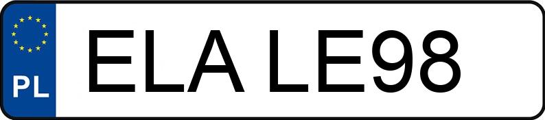 Numer rejestracyjny ELA LE98 posiada VOLVO S60 - ELALE98