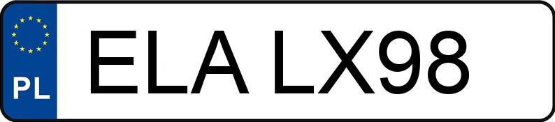 Numer rejestracyjny ELA LX98 posiada FORD FOCUS - ELALX98