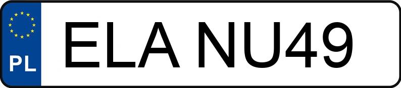 Numer rejestracyjny ELA NU49 posiada BMW X3 - ELANU49