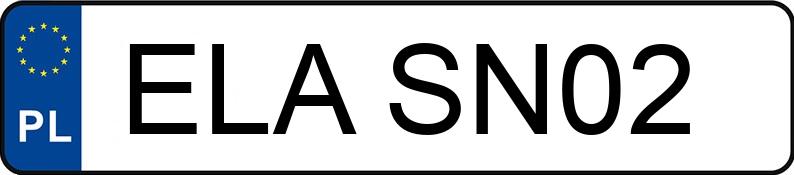 Numer rejestracyjny ELA SN02 posiada KAWASAKI Czterokołowce KFX 50 - ELASN02