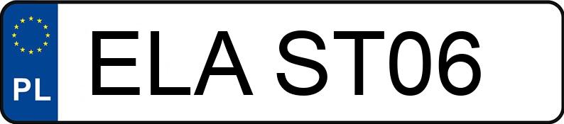 Numer rejestracyjny ELA ST06 posiada KIA Sportage 1.6 T-GDI MR`19 E6d M - ELAST06 Numer rejestracyjny ELA ST06 posiada KIA Sportage 1.6 T-GDI MR`19 E6d M - ELAST06