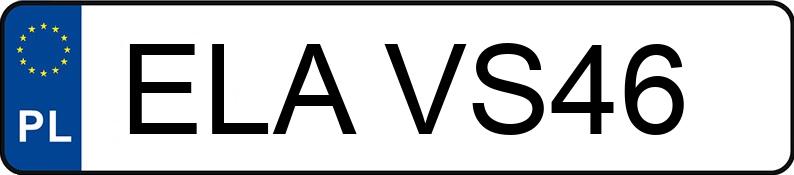 Numer rejestracyjny ELA VS46 posiada TOYOTA Auris 1.33 MR`15 E6 Comfort - ELAVS46