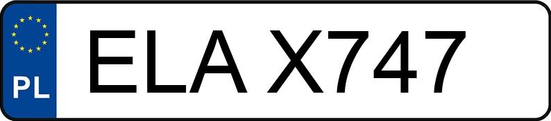 Numer rejestracyjny ELA X747 posiada OPEL Vectra A 1.6i Kat. GL - ELAX747