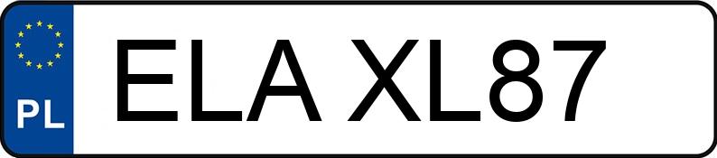 Numer rejestracyjny ELA XL87 posiada BMW 320 Diesel MR`12 E5 F30 320 Diesel MR`12 E5 F30 - ELAXL87