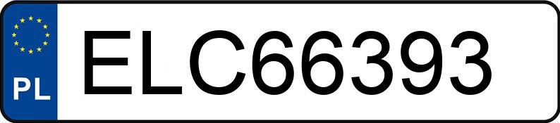 Numer rejestracyjny ELC 66393 posiada TOYOTA COROLLA - ELC66393