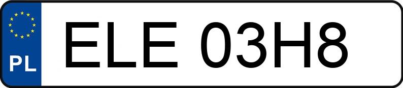 Pirat drogowy w pojeździe o numerach rejestracyjnych ELE03H8